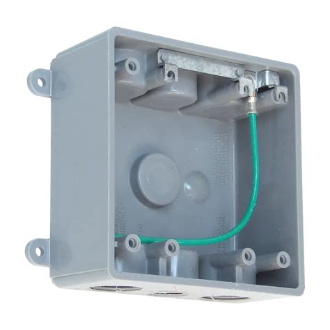 2 gang weatherproof junction box|2 gang outlet with grounding.